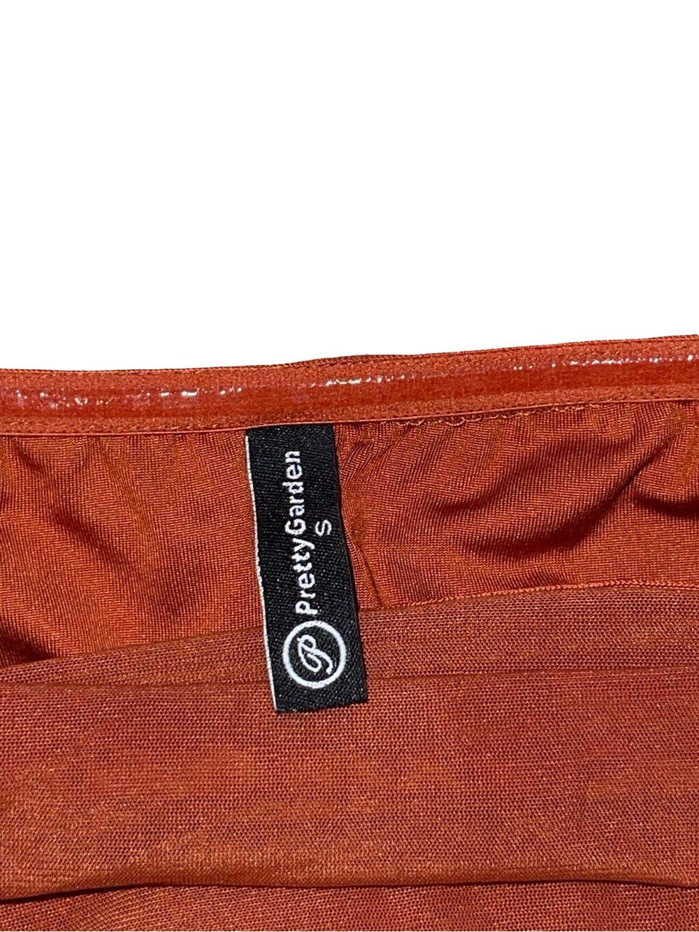 Prettygarden Rust Ruched Off-the-Shoulder Bodycon Mini Dress | Women’s size S - Picture 6 of 6